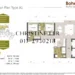 Floor plan: 3-bedroom 2-bathroom unit; features: open-plan kitchen-dining-living, master bedroom with ensuite bathroom, all bedrooms with windows, utility room, balcony off living room, central foyer, 2 car porch, 1,250 sqft built-up.