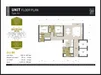 Floor plan: 3-bedroom 2-bathroom unit; features: open-plan kitchen-dining-living, master bedroom with ensuite bathroom, balcony off living room, utility room, central foyer, 2 car porch, 1,200 sqft built-up.