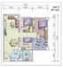Floor plan: 2-bedroom 1-bathroom unit; features: open-plan kitchen-dining-living, master bedroom with window, bedroom 2 with window, shared bathroom, utility room, central foyer, balcony off living room, 1 car porch.