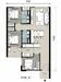 Floor plan: 3-bedroom 2-bathroom unit; features: open-plan kitchen-dining-living, master bedroom with ensuite bathroom, bedroom 2 with shared bathroom, utility room, balcony off living room, central foyer, 1 car porch, private terrace.