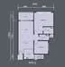 Floor plan: 3-bedroom 2-bathroom unit; features: open-plan kitchen-dining-living, master bedroom with ensuite bathroom, bedroom 2 with shared bathroom, utility room, balcony off living room, central foyer, 1 car porch, laundry area.