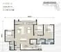 Floor plan: 3-bedroom 2-bathroom unit; features: open-plan kitchen-dining-living, master bedroom with ensuite bathroom, bedroom 2 with shared bathroom, balcony off living room, utility room, laundry area, central foyer, 2 car porch.