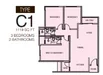 Floor plan: 3-bedroom 2-bathroom unit; features: 3 bedrooms, 2 bathrooms, open-plan kitchen-dining-living, master bedroom with ensuite bathroom, utility room, balcony off living room, central foyer.