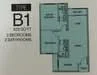 Floor plan: 3-bedroom 2-bathroom unit; features: open-plan kitchen-dining-living, master bedroom with ensuite bathroom, balcony off living room, utility room, laundry area, central foyer.