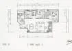 Floor plan: 3-bedroom 2-bathroom unit; features: open-plan kitchen-dining-living, master bedroom with ensuite bathroom, bedroom 2 with shared bathroom, utility room, central foyer, balcony off living room, 2 car porch, 1,250 sqft built-up.