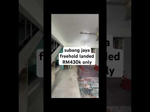 Room features: white painted walls, concrete flooring, ceiling fan, staircase, large windows, open space, decorative cushions, area rug; style: modern.