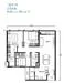 Floor plan: 2-bedroom 2-bathroom unit; features: open-plan kitchen-dining-living, master bedroom with ensuite bathroom, bedroom 2 with shared bathroom, utility room, balcony off living room, central foyer, 1 car porch.