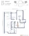 Floor plan: 3-bedroom 2-bathroom unit; features: open-plan kitchen-dining-living, master bedroom with ensuite bathroom, all bedrooms with windows, utility room, balcony off living room, central foyer, 1 car porch.