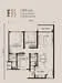 Floor plan: 2-bedroom 2-bathroom unit; features: open-plan kitchen-dining-living, master bedroom with ensuite bathroom, bedroom 2 with shared bathroom, utility room, balcony off living room, central foyer, 1 car porch.