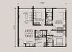 Floor plan: 3-bedroom 2-bathroom unit; features: open-plan kitchen-dining-living, master bedroom with ensuite bathroom, bedroom 2 with shared bathroom, utility room, central foyer, balcony off living room, 2 car porch, 1,200 sqft built-up.
