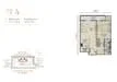 Floor plan: 2-bedroom 1-bathroom unit; features: open-plan kitchen-dining-living, master bedroom with ensuite bathroom, all bedrooms with windows, balcony off living room, utility room, laundry area, central foyer.