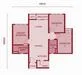 Floor plan: 2-bedroom 2-bathroom unit; features: open-plan kitchen-dining-living, master bedroom with ensuite bathroom, bedroom 2 with shared bathroom, utility room, balcony off living room, central foyer, 1 car porch.