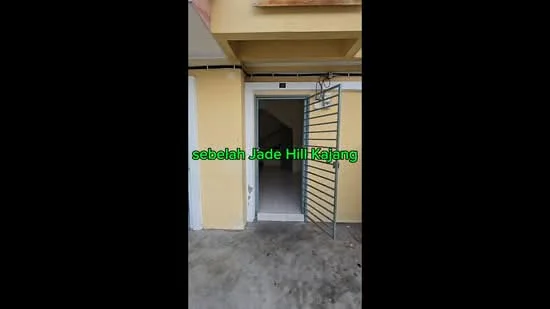 Exterior features: metal security gate, concrete flooring, light-colored wall, doorway with no visible door, overhang above entrance.