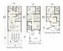 Floor plan: 3-bedroom 2-bathroom unit; features: open-plan kitchen-dining-living, master bedroom with ensuite bathroom, balcony off living room, utility room, laundry area, 2 car porch, central foyer, straight corridor.