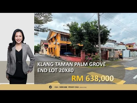 Exterior type: end lot house; features: two-storey building, orange painted facade, flat roof, manicured lawn, mature trees, paved driveway, corner lot, street view, utility poles, sidewalk, surrounding residential area; style: modern.