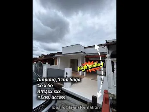 Exterior type: detached bungalow; features: white painted facade, flat roof, high ceiling, front porch, manicured lawn, surrounded by residential area, driveway, fence, modern design; style: modern.