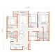 Floor plan: 3-bedroom 2-bathroom unit; features: open-plan kitchen-dining-living, master bedroom with ensuite bathroom, bedroom 2 with shared bathroom, utility room, balcony off living room, central foyer, 1 car porch, laundry area.