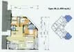 Floor plan: 2-bedroom 2-bathroom unit; features: open-plan kitchen-dining-living, master bedroom with ensuite bathroom, balcony off living room, utility room, central foyer, 2 car porch.