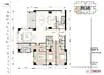 Floor plan: 3-bedroom 2-bathroom unit; features: open-plan kitchen-dining-living, master bedroom with ensuite bathroom, bedroom 2 with shared bathroom, utility room, balcony off living room, central foyer, 1 car porch, laundry area.