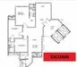 Floor plan: 2-bedroom 2-bathroom unit; features: open-plan kitchen-dining-living, master bedroom with ensuite bathroom, bedroom 2 with shared bathroom, utility room, balcony off living room, central foyer, 1 car porch.