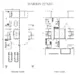 Floor plan: 3-bedroom 2-bathroom unit; features: open-plan kitchen-dining-living, master bedroom with ensuite bathroom, balcony off living room, utility room, laundry area, central foyer, 2 car porch, 1,250 sqft built-up.