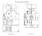 Floor plan: 4-bedroom 3-bathroom unit; features: open-plan kitchen-dining-living, master bedroom with ensuite bathroom, bedroom 2 with shared bathroom, utility room, balcony off living room, double-volume car porch, central foyer, laundry area, private terrace, yard area, all bedrooms with windows.