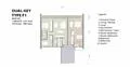 Floor plan: 3-bedroom 2-bathroom unit; features: open-plan kitchen-dining-living, master bedroom with ensuite bathroom, utility room, balcony off living room, central foyer, 2 car porch, laundry area, study or 4th bedroom.