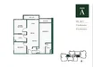 Floor plan: 2-bedroom 2-bathroom unit; features: open-plan kitchen-dining-living, master bedroom with ensuite bathroom, bedroom 2 with shared bathroom, utility room, balcony off living room, central foyer, 1 car porch, 1,200 sqft built-up.