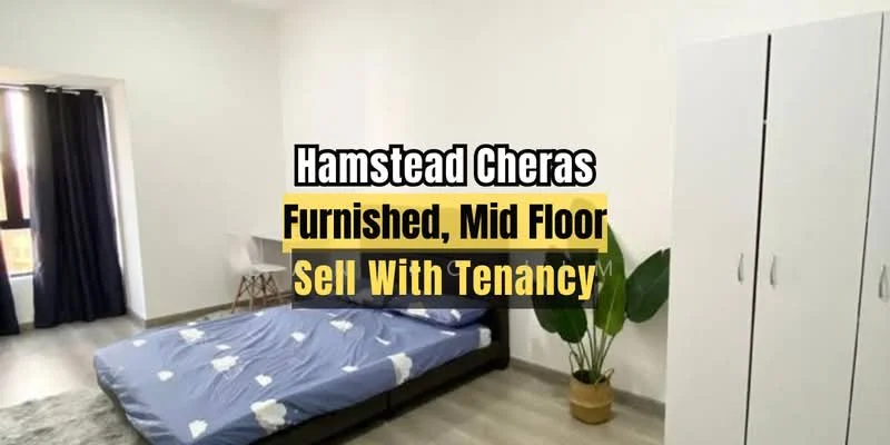 Bedroom features: queen-size bed with blue bedding, white wardrobe, wooden flooring, window with sheer curtains, desk with chair, indoor plant, light-colored walls, recessed lighting; style: modern.