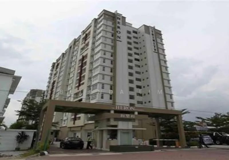 Exterior type: high-rise condominium; features: white painted facade, glass curtain wall, recessed balconies, projecting balconies, approximately 10-storey high-rise, main entrance gate with canopy, landscaped entrance area, surrounded by mature greenery; style: modern.