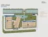 Floor plan: features: site layout plan, multiple building blocks, landscaped areas, parking spaces, pathways, green spaces, common amenities area.