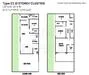 Floor plan: 3-bedroom 2-bathroom unit; features: open-plan kitchen-dining-living, master bedroom with ensuite bathroom, balcony off living room, utility room, laundry area, 2 car porch, central foyer, all bedrooms with windows, private yard.