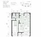 Floor plan: 3-bedroom 2-bathroom unit; features: open-plan kitchen-dining-living, master bedroom with ensuite bathroom, bedroom 2 with shared bathroom, balcony off living room, utility room, laundry area, central foyer, 1 car porch.