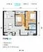 Floor plan: 2-bedroom 1-bathroom unit; features: open-plan kitchen-dining-living, master bedroom with ensuite bathroom, bedroom 2 with shared bathroom, balcony off living room, utility room, laundry area, central foyer.