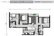 Floor plan: 3-bedroom 2-bathroom unit; features: open-plan kitchen-dining-living, master bedroom with ensuite bathroom, bedroom 2 with shared bathroom, utility room, balcony off living room, private terrace, central foyer, 1 car porch.