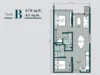 Floor plan: 2-bedroom 2-bathroom unit; features: open-plan kitchen-dining-living, master bedroom with ensuite bathroom, bedroom 2 with shared bathroom, utility room, central foyer, balcony off living room, 1 car porch, 1,678 sqft built-up.