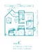 Floor plan: 3-bedroom 2-bathroom unit; features: open-plan kitchen-dining-living, master bedroom with ensuite bathroom, bedroom 2 with shared bathroom, utility room, balcony off living room, central foyer, 1 car porch, laundry area.