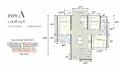 Floor plan: 3-bedroom 2-bathroom unit; features: open-plan kitchen-dining-living, master bedroom with ensuite bathroom, all bedrooms with windows, utility room, central foyer, balcony off living room, 2 car porch, 1,200 sqft built-up.