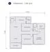Floor plan: 3-bedroom 2-bathroom unit; features: open-plan kitchen-dining-living, master bedroom with ensuite bathroom, bedroom 2 with shared bathroom, utility room, balcony off living room, central foyer, 2 car porch, 1,200 sqft built-up.