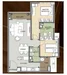 Floor plan: 2-bedroom 2-bathroom unit; features: open-plan kitchen-dining-living, master bedroom with ensuite bathroom, bedroom 2 with shared bathroom, balcony off living room, utility room, laundry area, central foyer, 2 car porch.