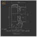 Floor plan: 2-bedroom 1-bathroom unit; features: open-plan kitchen-dining-living, master bedroom with ensuite bathroom, bedroom 2 with shared bathroom, balcony off living room, utility room, central foyer.