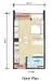Floor plan: 1-bedroom 1-bathroom unit; features: open-plan kitchen-dining-living, master bedroom with ensuite bathroom, utility room, balcony off living room, central foyer, 1 car porch, 1,000 sqft built-up.