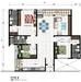 Floor plan: 3-bedroom 2-bathroom unit; features: open-plan kitchen-dining-living, master bedroom with ensuite bathroom, balcony off living room, utility room, laundry area, central foyer, 2 car porch, private terrace, all bedrooms with windows, study or 4th bedroom, yard area, wet kitchen.