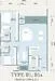 Floor plan: 2-bedroom 2-bathroom unit; features: open-plan kitchen-dining-living, master bedroom with ensuite bathroom, balcony off living room, utility room, laundry area, central foyer, 2 car porch, 1,200 sqft built-up.