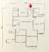Floor plan: 3-bedroom 2-bathroom unit; features: open-plan kitchen-dining-living, master bedroom with ensuite bathroom, bedroom 2 with shared bathroom, utility room, laundry area, balcony off living room, central foyer, 2 car porch.