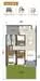 Floor plan: 3-bedroom 2-bathroom unit; features: open-plan kitchen-dining-living, master bedroom with ensuite bathroom, balcony off living room, utility room, laundry area, central foyer, 2 car porch, 1,250 sqft built-up.