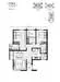 Floor plan: 3-bedroom 2-bathroom unit; features: open-plan kitchen-dining-living, master bedroom with ensuite bathroom, bedroom 2 with shared bathroom, utility room, balcony off living room, central foyer, 1 car porch.