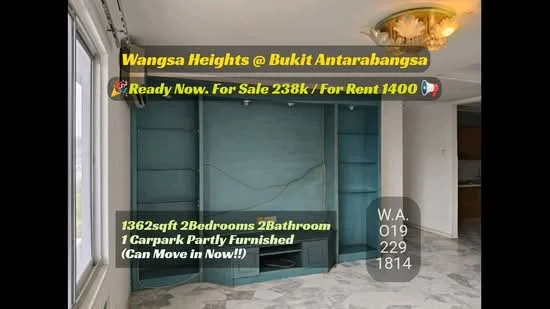 Room features: large windows, grey marble flooring, built-in shelving unit, neutral wall color, ceiling light fixture, open layout, corner view, natural light; style: modern; view: city.
