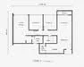 Floor plan: 3-bedroom 2-bathroom unit; features: open-plan kitchen-dining-living, master bedroom with ensuite bathroom, bedroom 2 with shared bathroom, utility room, central foyer, balcony off living room, 1 car porch.