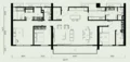 Floor plan: 3-bedroom 2-bathroom unit; features: open-plan kitchen-dining-living, master bedroom with ensuite bathroom, bedroom 2 with shared bathroom, utility room, central foyer, balcony off living room, 2 car porch, 1,500 sqft built-up.